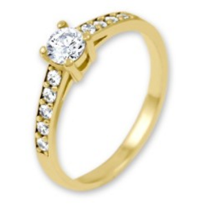 Brilio Dámský prsten s krystaly 229 001 00668 54 mm