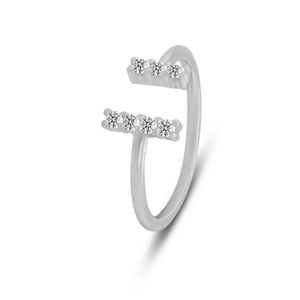 Brilio Silver Okouzlující stříbrný prsten se zirkony RI113W 55 mm