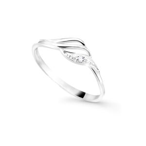 Cutie Diamonds Půvabný prsten z bílého zlata s briliantem DZ8023-00-X-2 51 mm