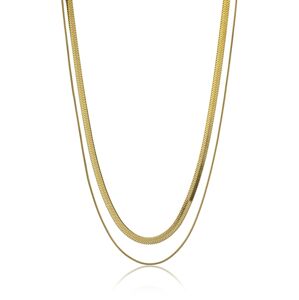 Emily Westwood Krásný pozlacený dvojitý náhrdelník Lennon EWN23085G