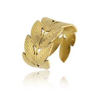 Emily Westwood Slušivý pozlacený prsten z oceli Mary EWR23025G