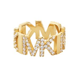 Michael Kors Luxusní pozlacený prsten se zirkony MKJ7961710 49 mm
