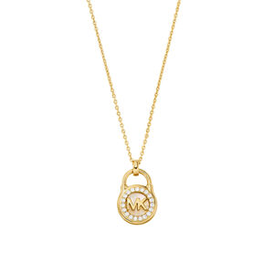 Michael Kors Pozlacený náhrdelník s třpytivým přívěskem Premium MKC1562AH710 (řetízek, přívěsek)