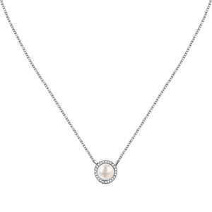 Morellato Elegantní stříbrný náhrdelník s perlou Gioia SAER49