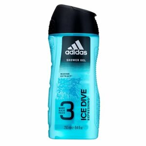 Adidas Ice Dive sprchový gel pro muže šampon a sprchový gel 2v1 pro muže 250 ml