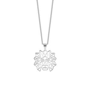 Preciosa Stylový ocelový náhrdelník Origami Lion s kubickou zirkonií Preciosa 7442 00