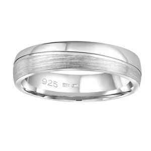 Silvego Snubní stříbrný prsten Glamis pro muže i ženy QRD8453M 68 mm