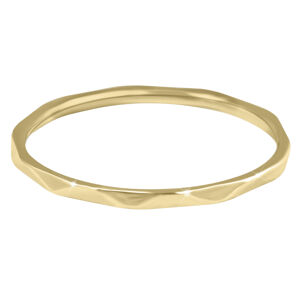 Troli Minimalistický pozlacený prsten s jemným designem Gold 54 mm